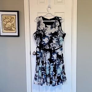 NWT Ricki's Floral Midi Fit and Flare Dress